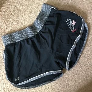 Under Armour shorts, Miami University logo